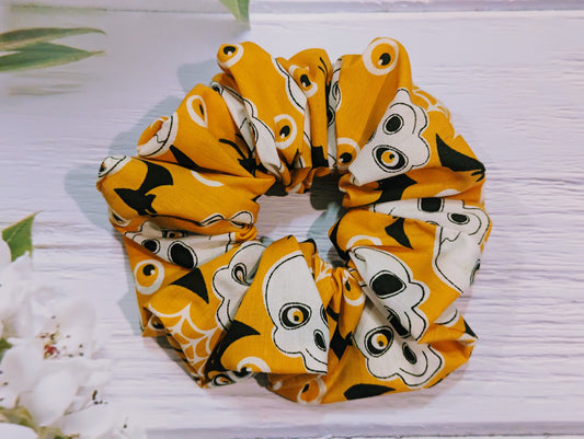 Halloween scrunchie spider scull