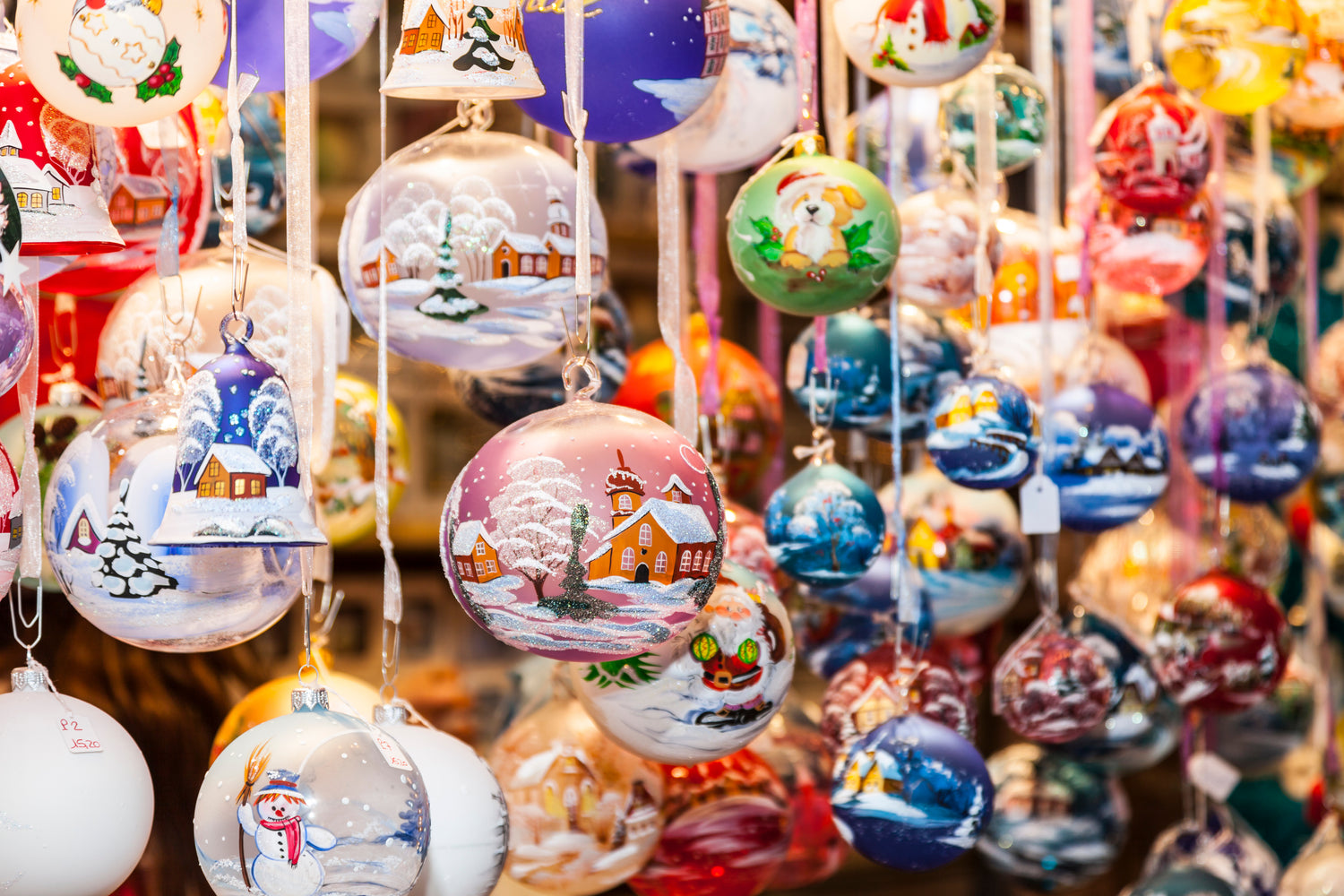 Hand Painted Christmas Bubbles
