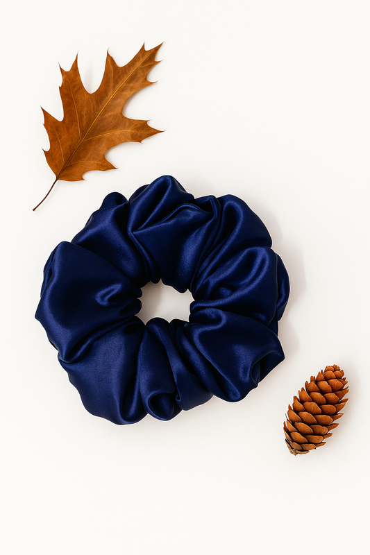 Midnight Glow XXL scrunchie  Navy Plum glaze