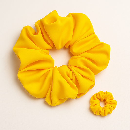 Sunflower Scrunchie – Large Yellow Hair Tie