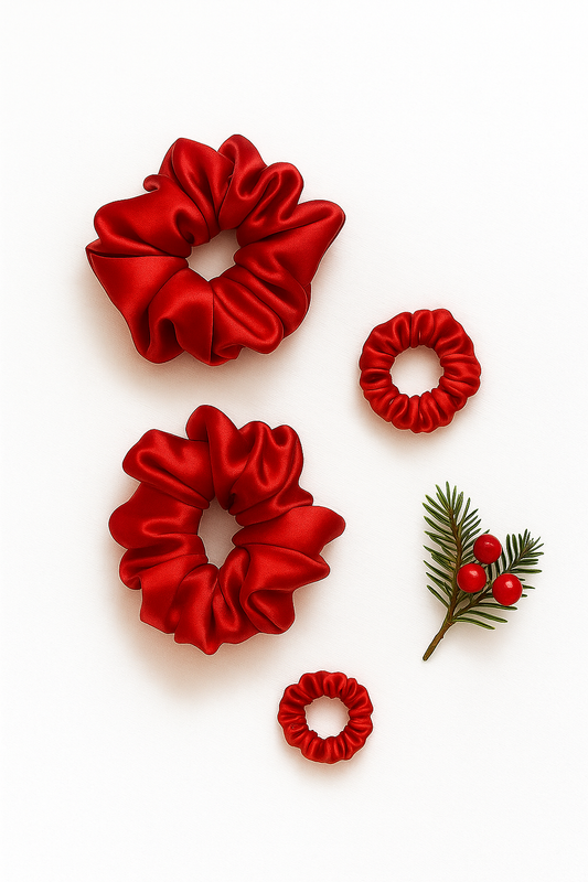 Red scrunchie Holly Berry