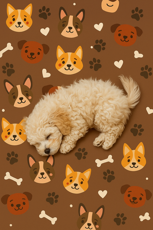 🩵 Soft, Cozy Sherpa Blanket with Dog Print + Set of Dog Toys! 🐾